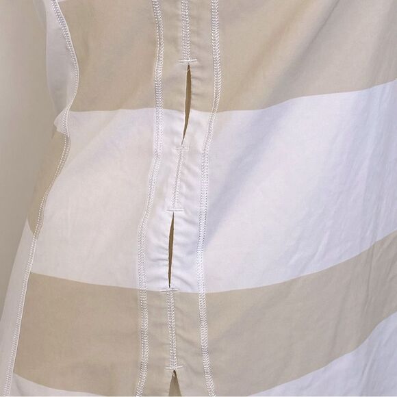 LULULEMON LIGHTENED UP SHORT SLEEVE STRIPE TEE CASHEW WHITE/WHITE - Picture 5 of 10